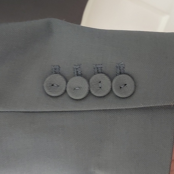 Rebecca Taylor Gabardine Ruffle Jacket Sage - Picture 10 of 12